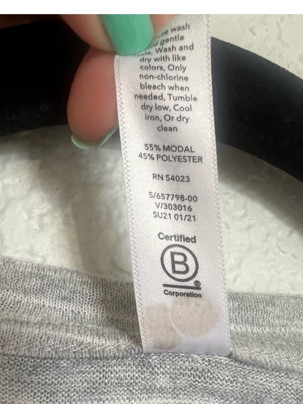 Athleta Breezy Striped Tank Top Gray and White Sleeveless Activewear - Picture 7 of 7